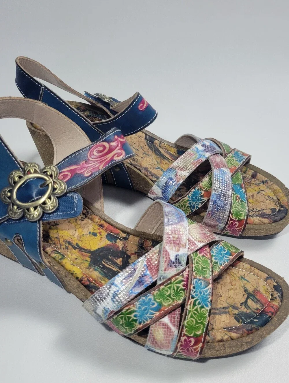 L'artiste Spring Step Wedge Sandals Size 10.5-11